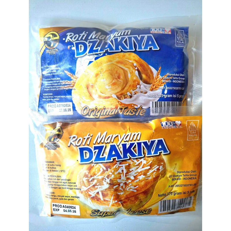 

ROTI MARYAM FROZEN DZAKIYA CHEESE ISI 5