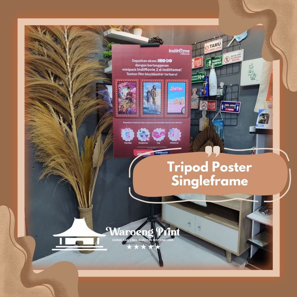 

POSTER TRIPOD SINGLE | POSTER BERDIRI | PENYANGGA POSTER | POSTER DENGAN PENYANGGA | CETAK POSTER | POSTER