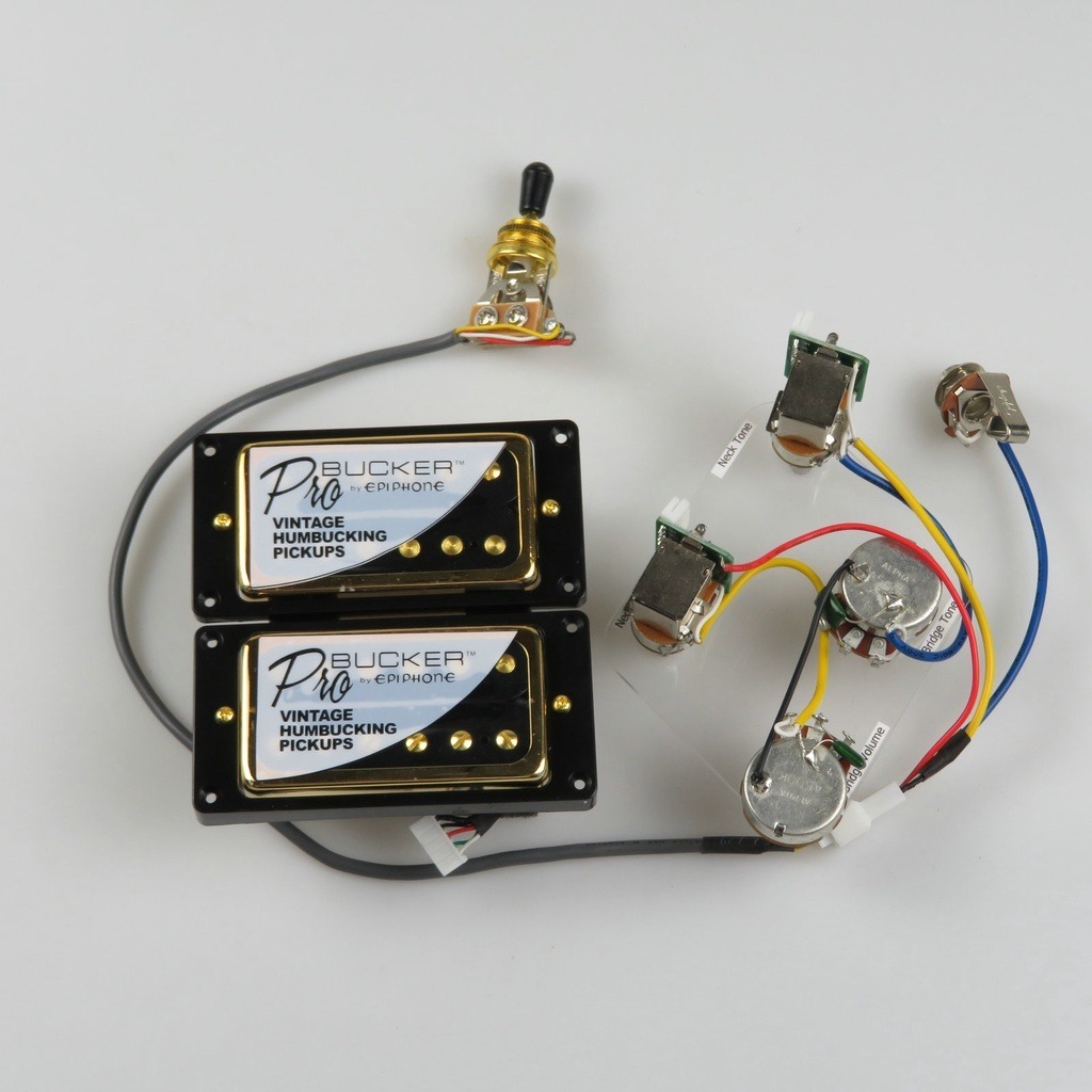 Pickup gitar Golden Electric Humbucker Bucker PRO Alnico 5 Wiring Harness Pickup gitar Push-pull Unt