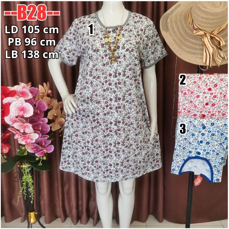 Daster Kaos BKH / Baju Menyusui Baju Busui 5 Kancing Depan / Daster Remaja Termurah B28
