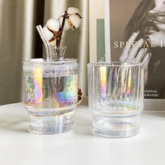 Tumbler Kaca / Botol Minum Kaca / Mug Mutiara Kaca / Gelas Kaca Aesthetic