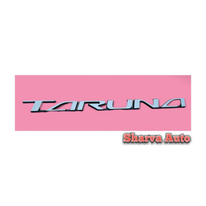 Emblem logo tempel tulisan TARUNA 3D timbul SATU PCS lengkap dengan perekat langsung pasang mobil Da