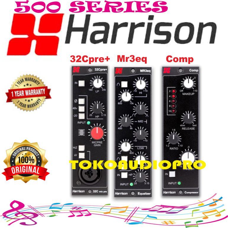 Harrison Audio Comp Harrison Audio 32Cpre+ Harrison Audio MR3eq 500 Series Eurorack