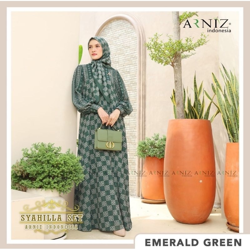 SYAHILLA SET (Dress & jilbab segi4) by ARNIZ COLLECTION_ORIGINAL