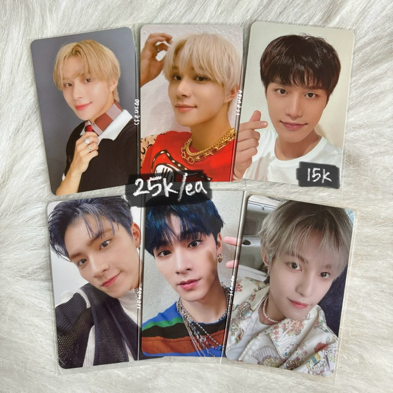 [jungwoo sticker favorite, taeil sanrio, xiaojun universe pb jewel, yangyang resonance departure pc]