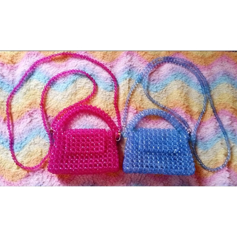 Tas mini selempang manik/tas mote dengan Pengait