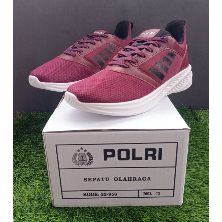 KODE P7G9 Sepatu Ket Maron Polri 223Sepatu Olahraga Polri