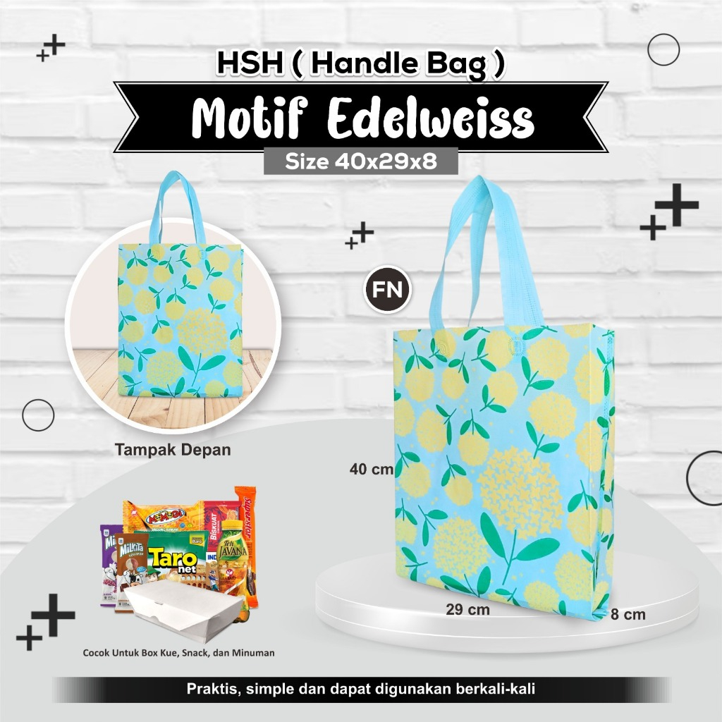 

Goodie bag motif /Tas seminar 40x29x8 / tas belanja / tote bag / tas bekal hampers / tas motif lucu
