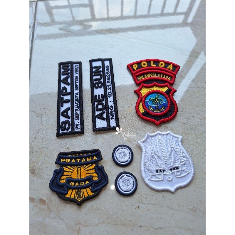 Atribut Satpam Terbaru Bordir Timbul 3D