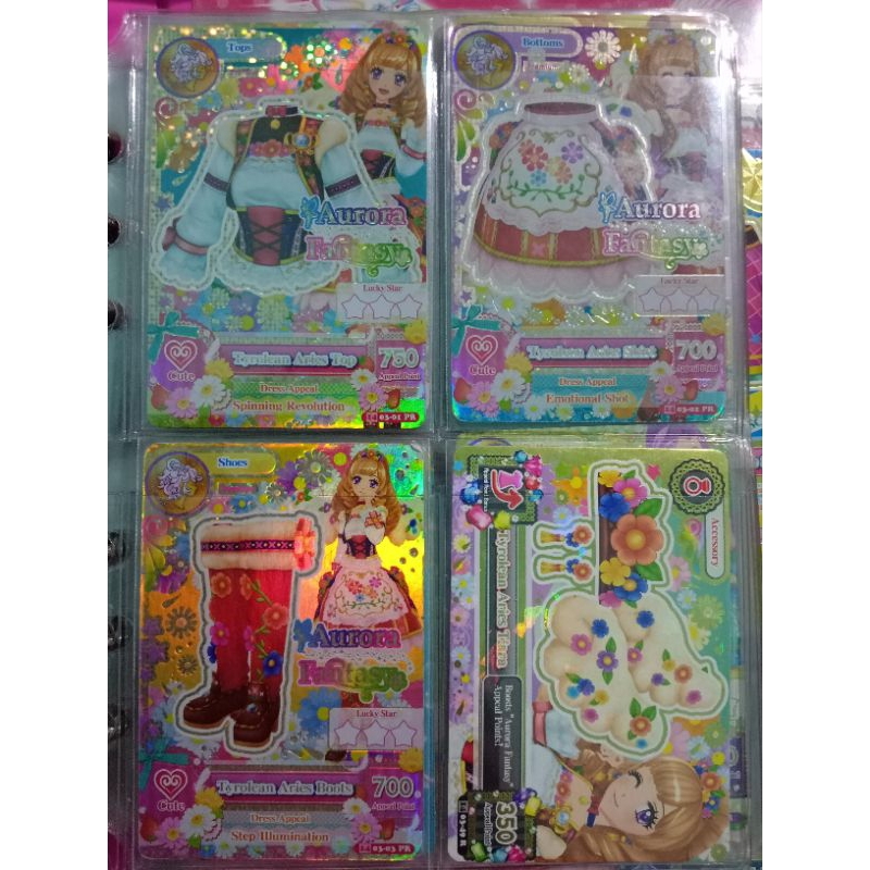 AIKATSU PREMIUM RARE SET AURORA FANTASY TYROLEAN ARIES COORD MARIA HIMESATO