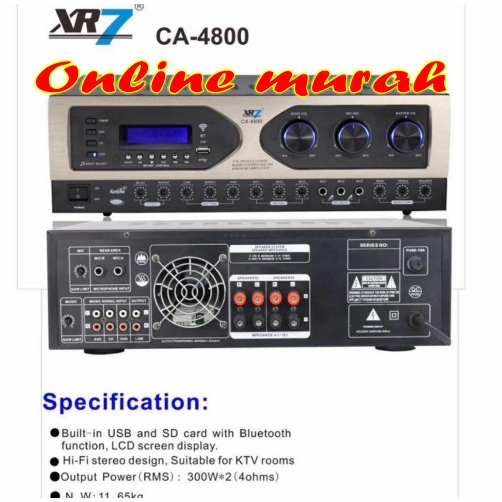 amplifier profesional karaoke xr7 ca4800/ xr7 ca 4800 original