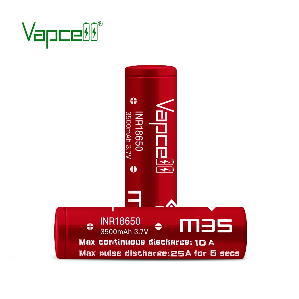Baterai 18650 Vapcell M35 - 3500 mAh 10A/25A | 100% Original