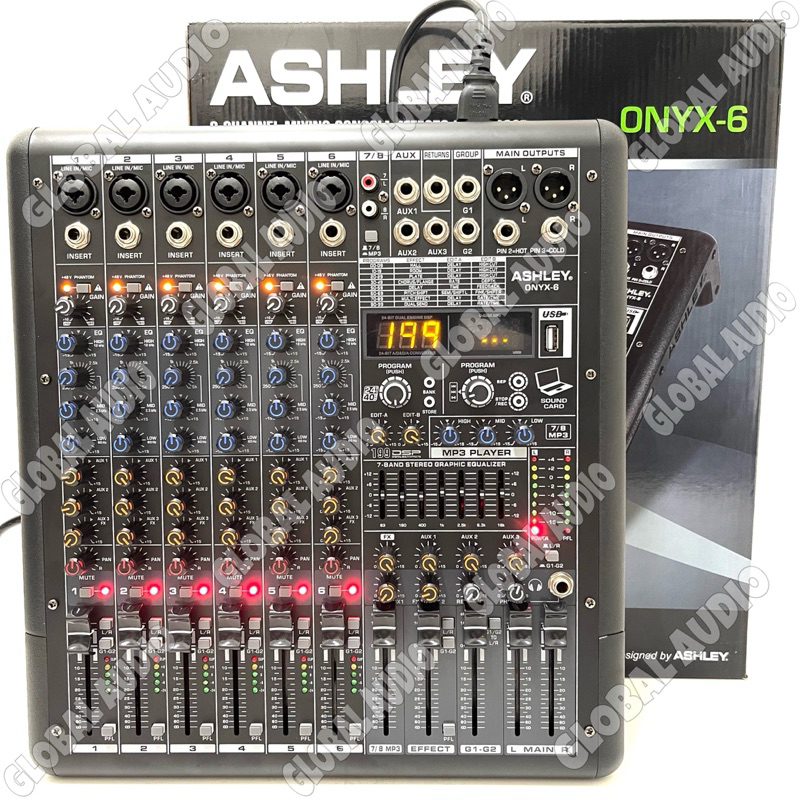 Mixer Audio Ashley Onyx 6 Original onyx6 6Channel Bagus Murah Terlaris Onyx6 ( Bisa COD )