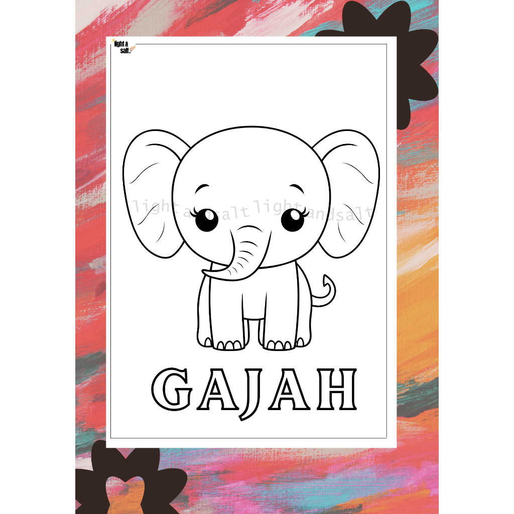KERTAS MEWARNAI / KERTAS MEWARNAI ANAK / HEWAN