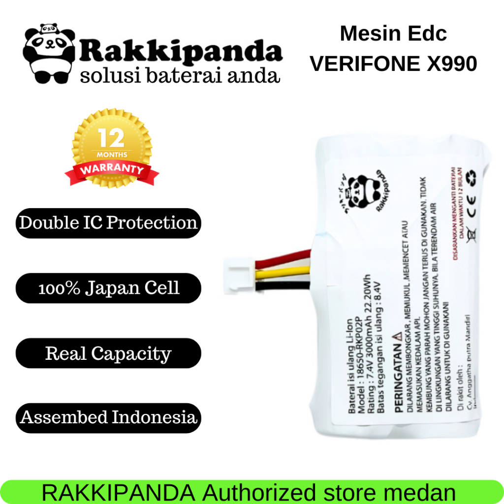 RakkiPanda - Baterai Mesin Verifone X990