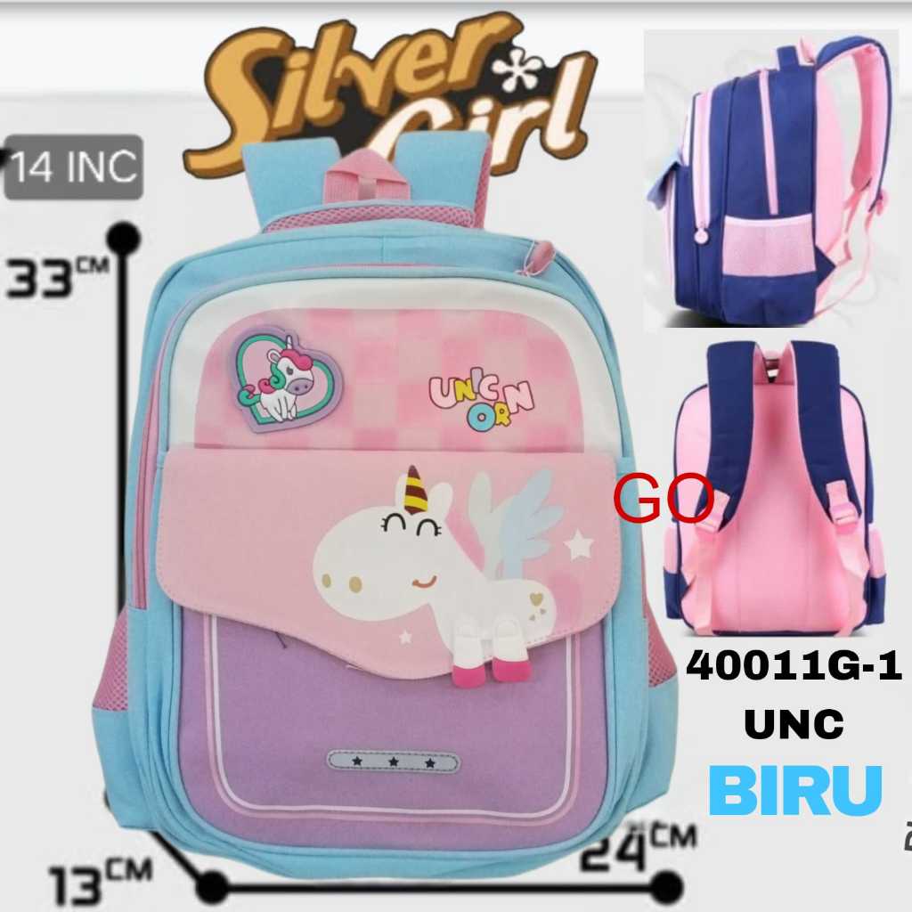 Gof Tas Alto Silver Girl Tas Ransel Sekolah Anak TK PAUD Perempuan Cewek