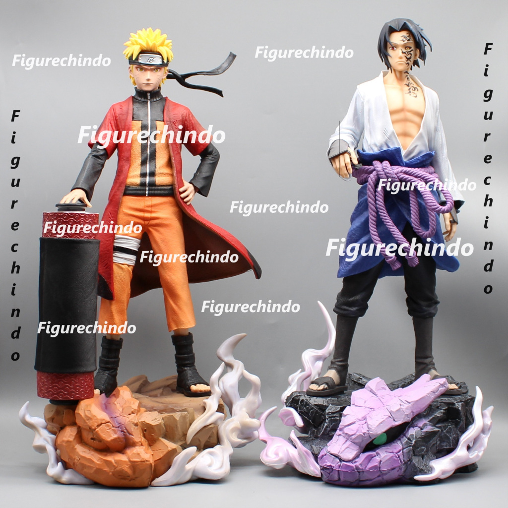 [ Foto Asli ] Statue Naruto [ Ditaishe Studio ] High Quality Sasuke dan Naruto 42cm Recast