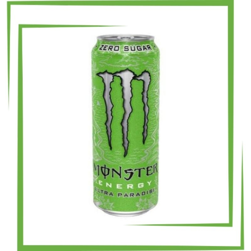 

Monster Energy Drink. Ultra Paradise Zero Sugar 355ml. Minuman Energi Berlogo HALAL