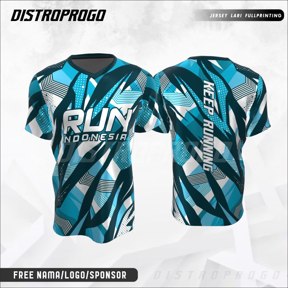 Jersey Baju Lari Pelari Indonesia 108 - Custom Fullprint Dryfit Premium Kaos Olahraga Running Pria W
