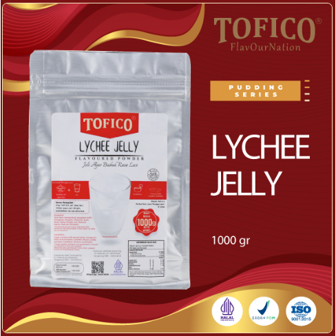 

TOFICO JELLY LYCHEE 1KG / JELLY TOFICO LYCHEE 1000 Gram