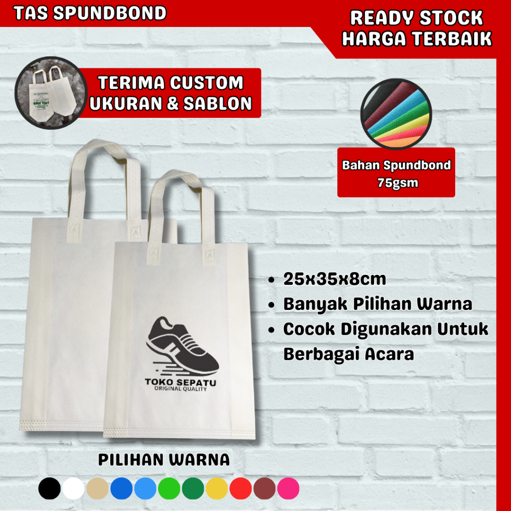 Tas Souvenir Tas Handle Tas Spunbond Handle Tas Hajatan Tas Kain