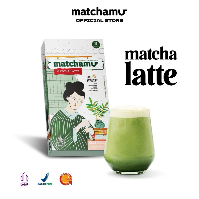 

Matchamu Matcha Latte Box of 3x24gr (Box of 3 sachets)