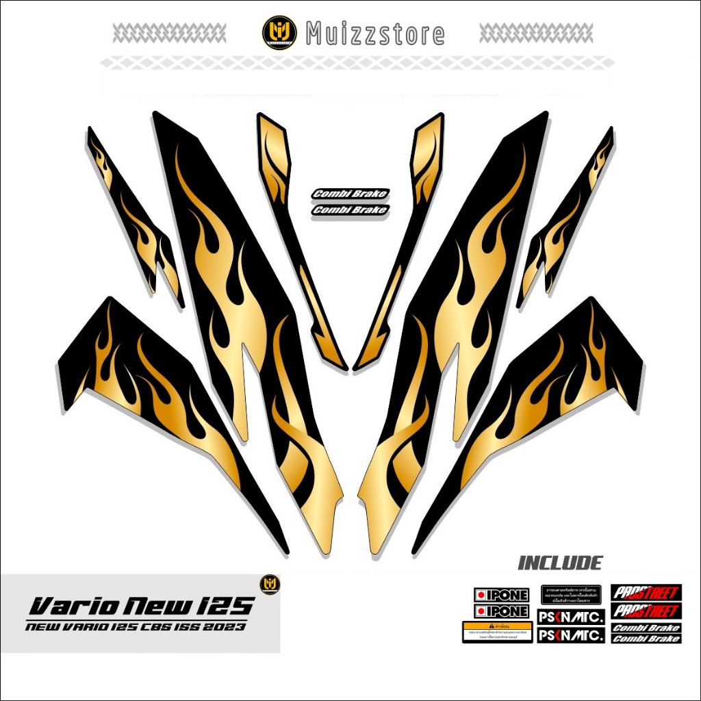 STRIPING VARIO NEW 125 / MOTIF 64 / STICKER VARIO NEW 125 CBS ISS / 2018 - 2021 / MUIZZSTORE