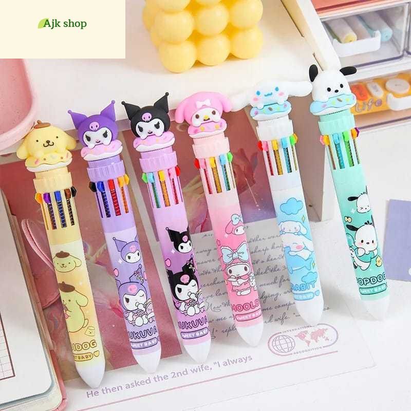 

Pulpen 10 Warna Karakter Kartun Lucu Bolpoin 10 Warna