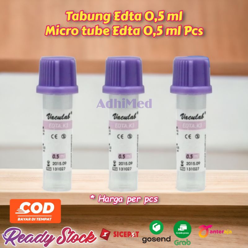 micro tube edta 0.5ml / vaculab edta 0,5ml / tabung edta 0,5ml / tabung edta 0.5ml