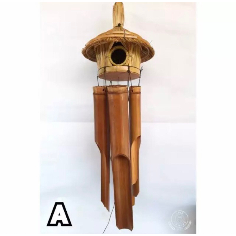 hiasan lonceng angin angklung bambu