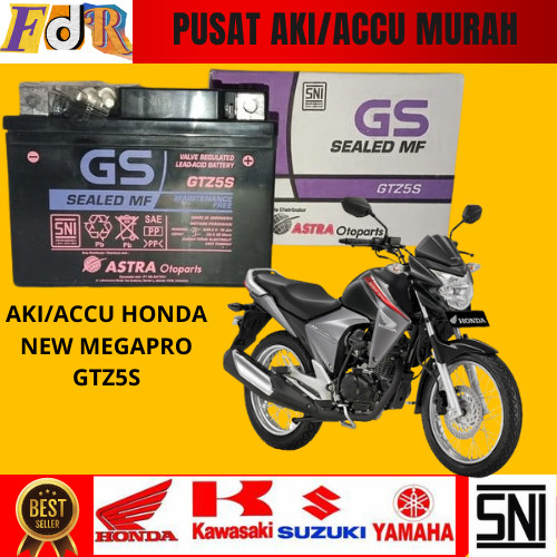 AKI GS ASTRA MOTOR HONDA NEW MEGAPRO MONO TERBAIK ORIGINAL BERGARANSI