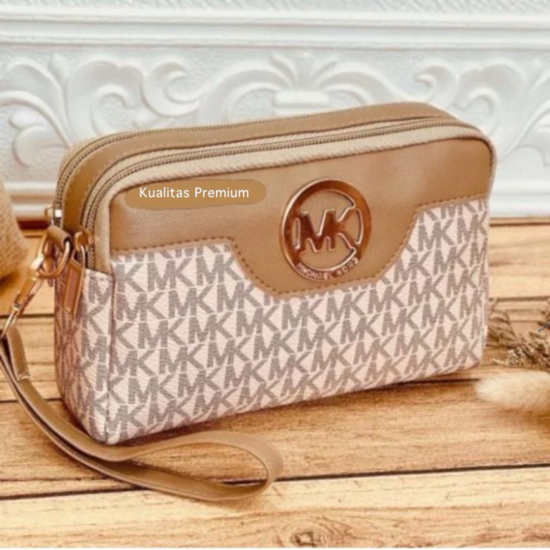 MARGIEBAG - CUCUMBER Dompet Wanita Dompet Uang Dompet Koin Kotak 2 Resleting 2 Ruang Dompet panjang 