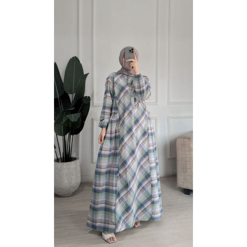 READY dress triset Athayaa terbaru || Dress triset | kemeja triset | atasan triset | dress kotak | D