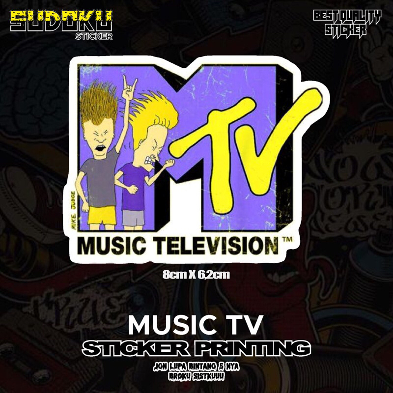

STICKER STIKER PRINTING MUSIC TELEVISION/MTV BAND