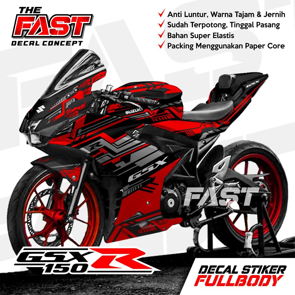 Decal Stiker Suzuki GSX 150R Fullbody Robot Grafis TERBARU COD Decal stiker GSX GSX 150R / stiker GS