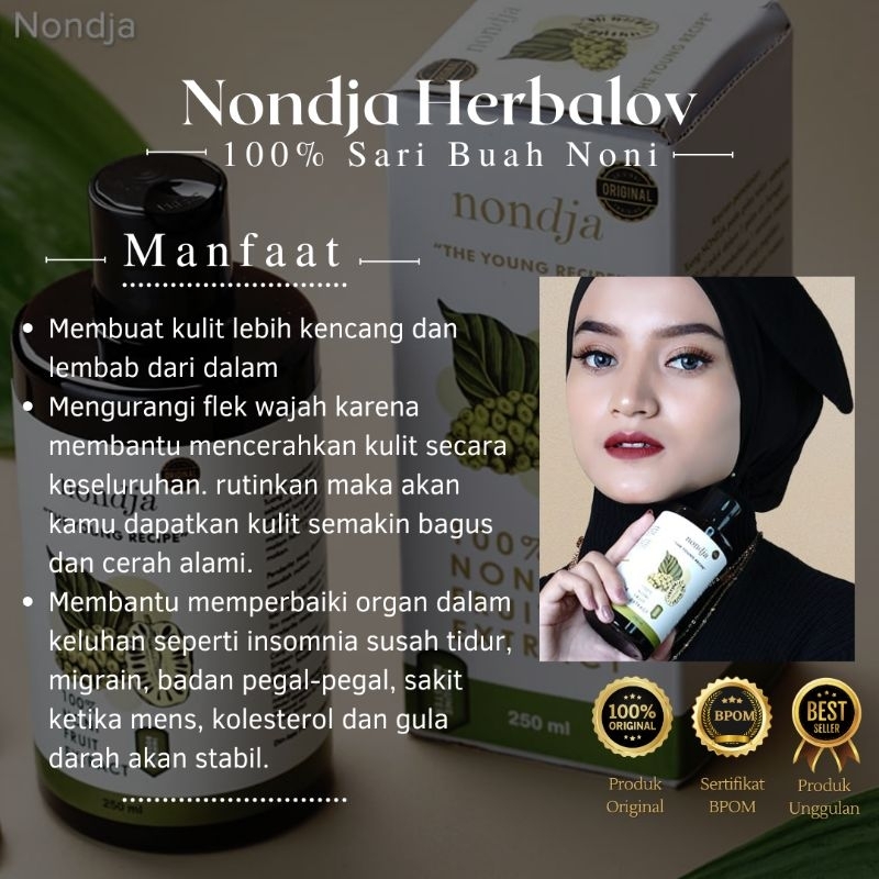 

PROMO NONDJA HERBALOV 250ml | Minuman Nondja Untuk Diet dan Kesehatan Herbal | Sari buah Noni | Sari Mengkudu | by Herbalov