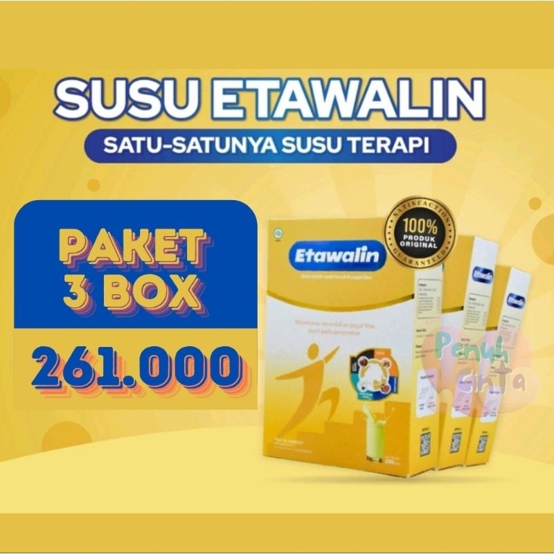 

Susu Etawalin Paket 3 Box Susu Terapi Asam Urat Rematik