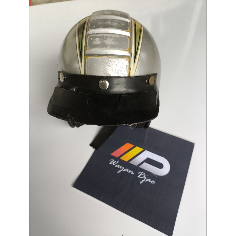 Helm robot g1 bahan gading original second rare item warna silver