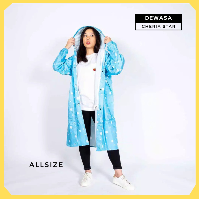 JAS HUJAN WANITA KOREA MANTEL HUJAN PEREMPUAN DEWASA RAINCOAT GIRL IMPORT  A19