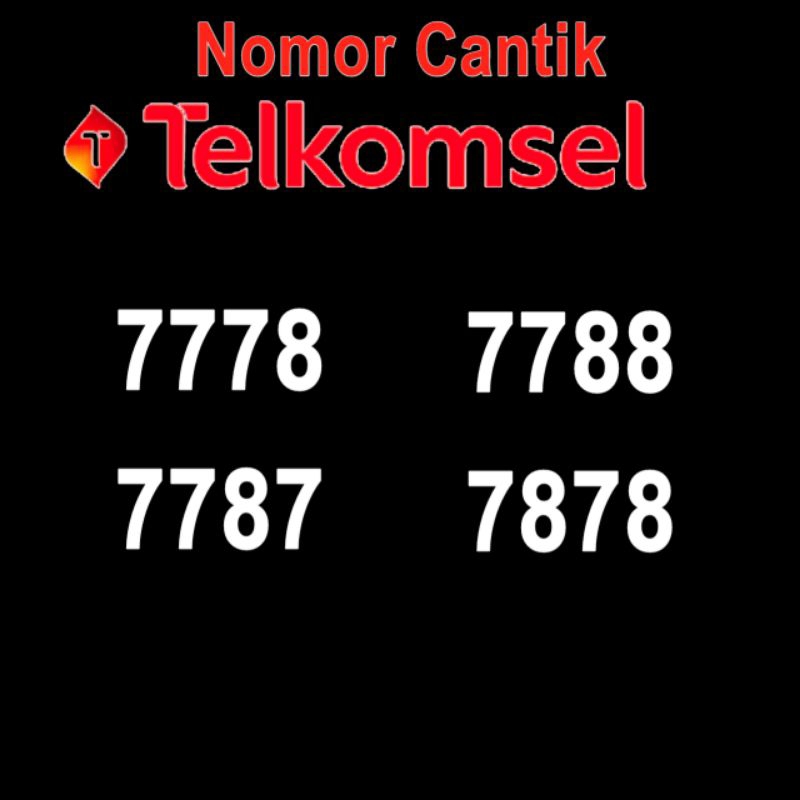 NOMOR CANTIK TELKOMSEL PRABAYAR SIMPATI 7778 7787 7788 7877 7878 7888