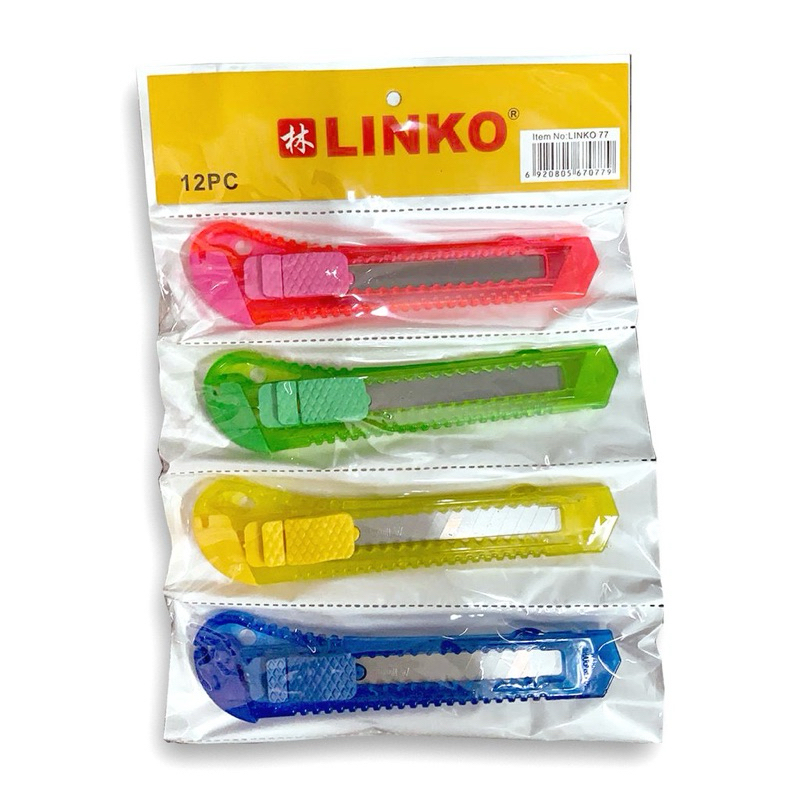 

CUTTER BESAR Renteng LK-77 LINKO Pisau Cutter Plastik Murah