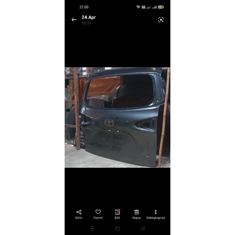 pintu begasi Toyota Sienta tahun 2018