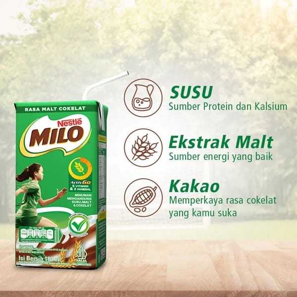 

Milo Activ-Go UHT Susu Coklat | 1 @ 180 Ml