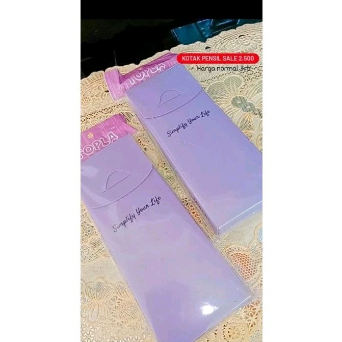 

READY STOK Kotak pensil plastik LILAC