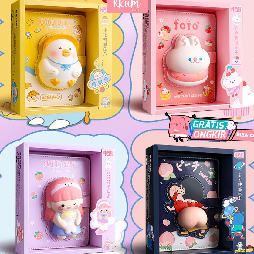 

Diskon Terunik Buku squishy book daily notebook Agenda buku catatan cute diary