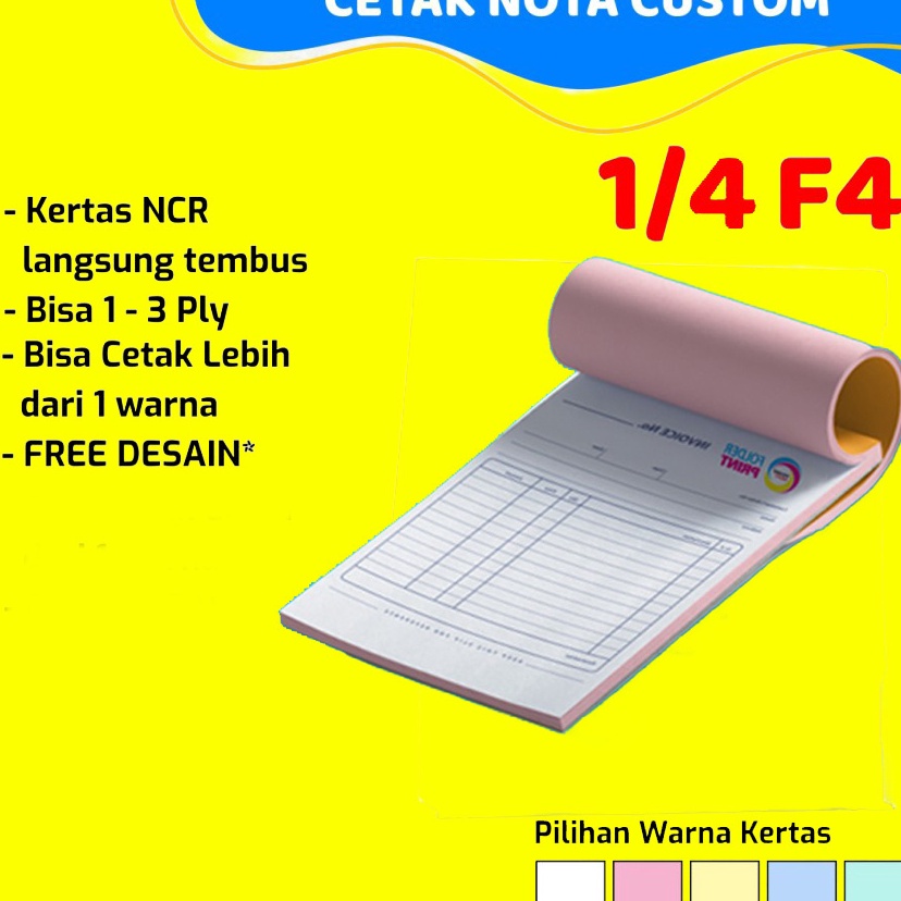 

Lebih Bermanfaat Cetak Nota Custom Murah Full Warna A6 14 FOLIO NOMER