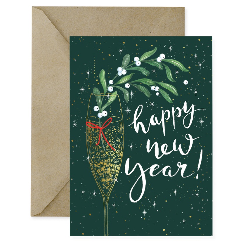 

Lebih Terpercaya Greeting Card Kartu Ucapan Happy New Year Gold Glass