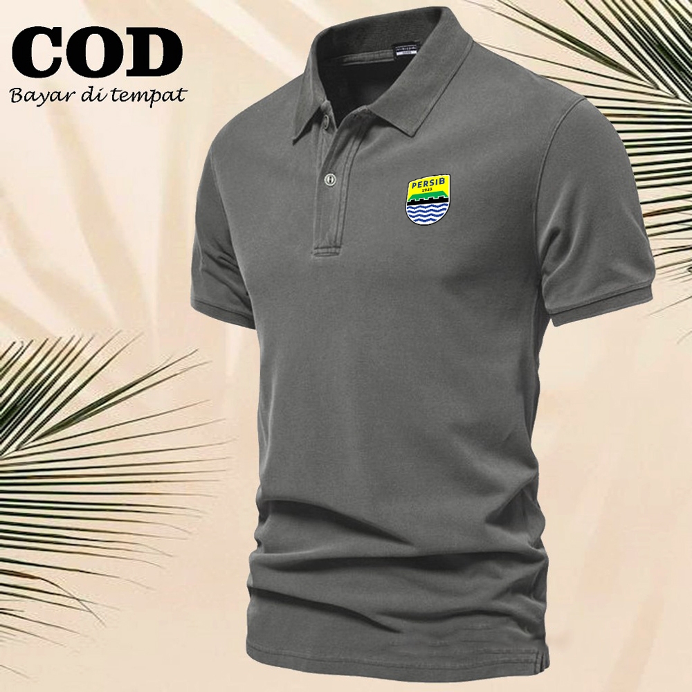 GG Distro  Baju Polo Kerah BRi Liga 1 Persib Bandung Print Kaos Cotton Pique Ready Size S M L XL XXL