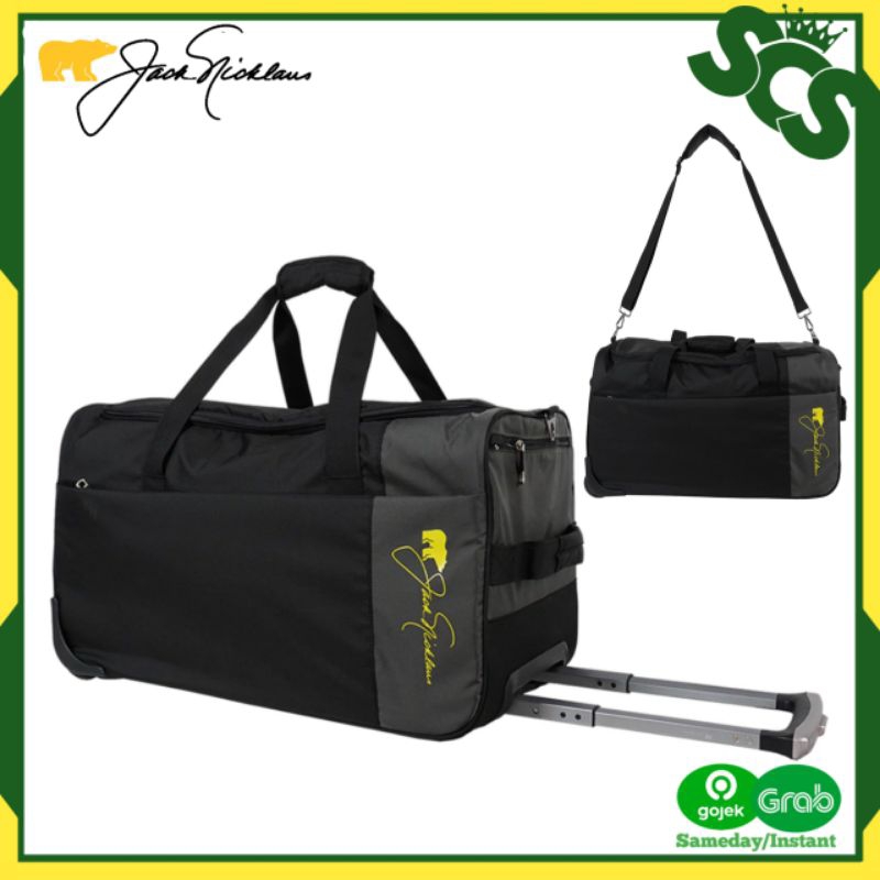 JACK NICKLAUS Tas Travel Bag Trolley Size 22 Inch Tas Pakaian Duffle Trolley