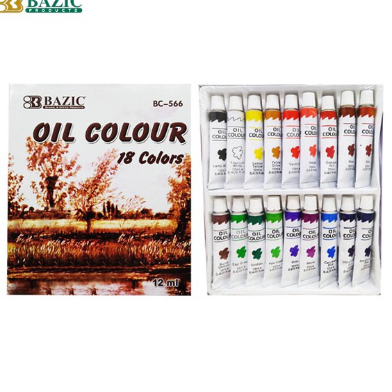 

Dijamin Ada Bazic Oil Colour 18 Colors Cat Minyak 18 Warna